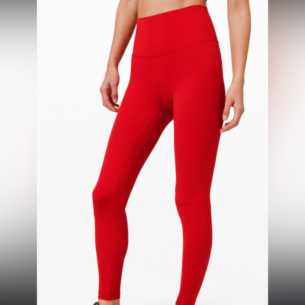 Lulu bright red leggings
